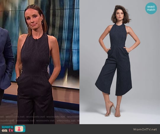 WornOnTV: Catt’s black leaf print jumpsuit on E! News | Catt Sadler ...