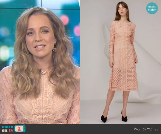 Bridges Lace Long Sleeve Dress by Keepsake worn by Carrie Bickmore on The Project