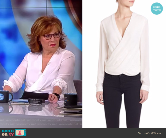 Silk Snap-Back Blouse by L'AGENCE worn by Joy Behar on The View