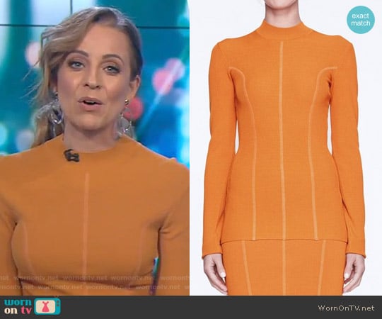 Long Sands Top by Life with Bird worn by Carrie Bickmore on The Project