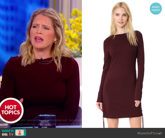 Lace Up Mini Dress by McQ Alexander McQueen worn by Sara Haines on The View