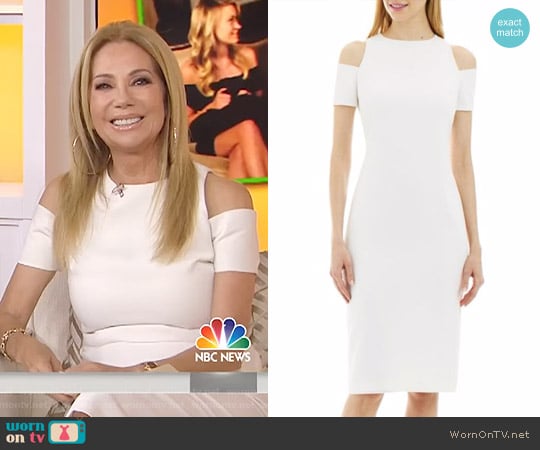 Cold-Shoulder Bodycon Dress by Nicole Miller worn by Kathie Lee Gifford on Today