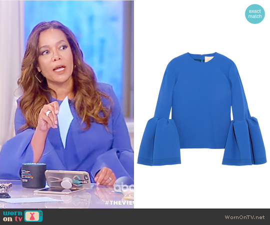 Truffaut crepe top by Roksanda worn by Sunny Hostin on The View