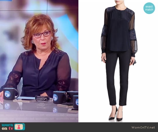 Silk Lace-Panel Top by Rebecca Taylor worn by Joy Behar on The View