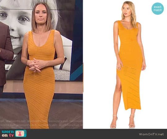 Ciera Bias Crochet Dress by Ronny Kobo worn by Catt Sadler on E! News