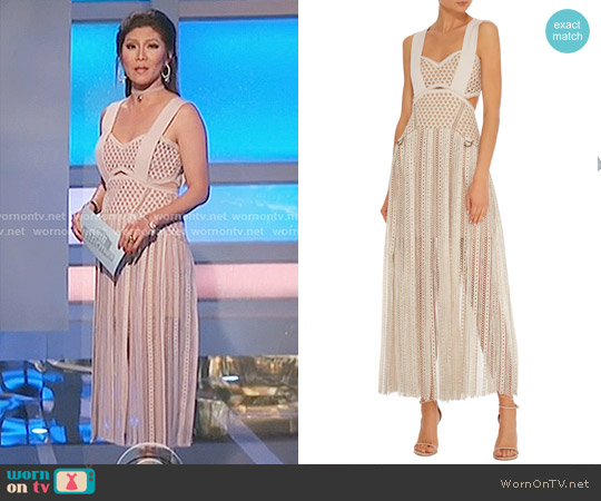 'Avery' Fringe Cutout Dress by Self Portrait worn by Julie Chen on Big Brother