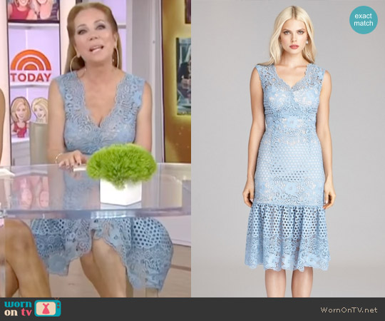 Circle Lace Sheath Dress with Flare Hem Teri Jon by Rickie Freeman worn by Kathie Lee Gifford on Today