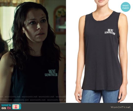 The Muscle Tank by Current Elliott worn by Sarah Manning (Tatiana Maslany) on Orphan Black