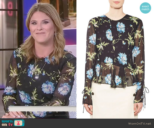 'Evelyn' Silk Blouse by Topshop worn by Jenna Bush Hager  on Today