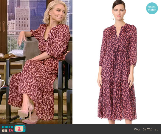 Clementine Dress by Ulla Johnson  worn by Kelly Ripa on Live with Kelly and Mark