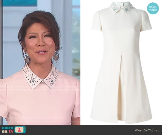 Studded Collar Dress by Valentino worn by Julie Chen on The Talk