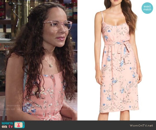 Ali & Jay Flower Frolicking Midi Dress worn by Mattie Ashby (Lexie Stevenson) on The Young and the Restless