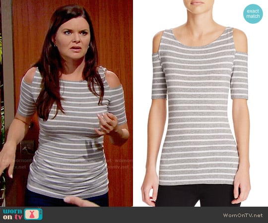 Bailey 44 Striped Denueve Top worn by Katie Logan (Heather Tom) on The Bold and the Beautiful