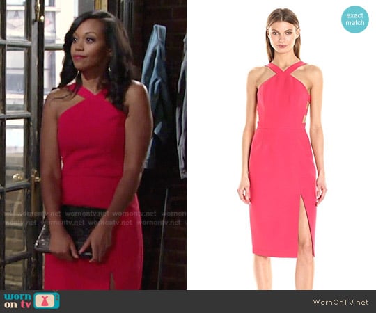 WornOnTV: Hilary’s pink cross strap dress on The Young and the Restless ...