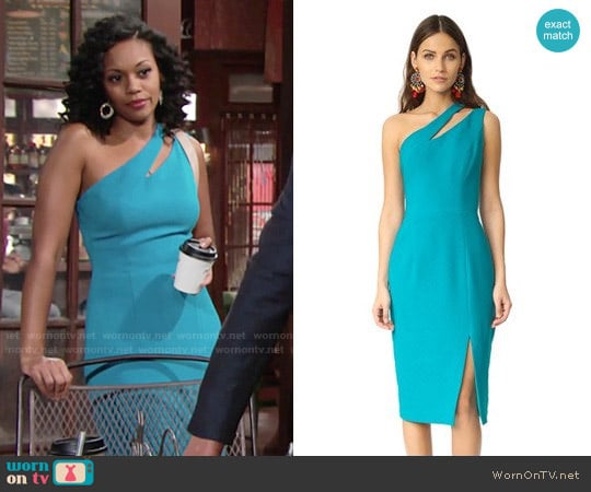 Black Halo Yara Dress worn by Hilary Curtis (Mishael Morgan) on The Young and the Restless