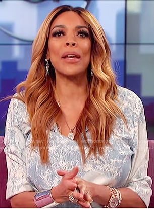 Wendy’s acid washed denim dress on The Wendy Williams Show