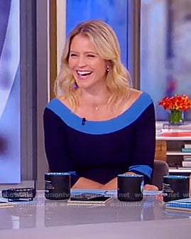 Sara’s blue flare dress on The View