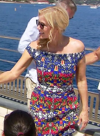 Brooke’s kaleidoscope print dress in Monaco on The Bold and the Beautiful