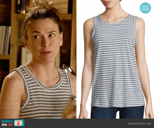 Current Elliott The Muscle Stripe Tee worn by Liza Miller (Sutton Foster) on Younger