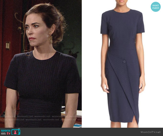 WornOnTV: Victoria’s pinstriped dress on The Young and the Restless ...