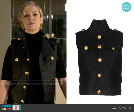 DSquared2 Army Vest worn by Jacqueline (Melora Hardin) on The Bold Type