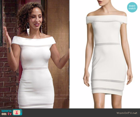 French Connection Lula Off Shoulder Dress worn by Lily Winters (Christel Khalil) on The Young and the Restless