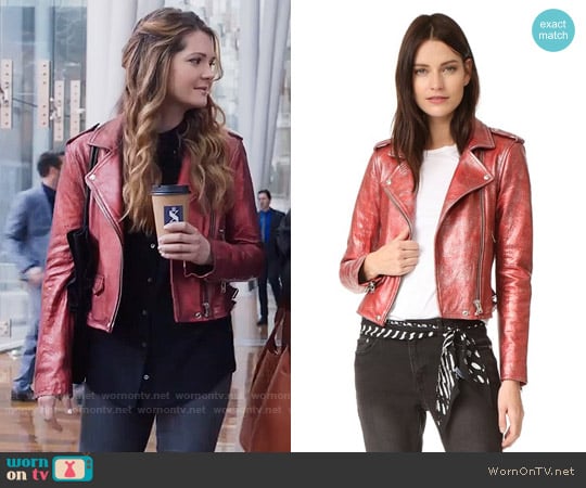 WornOnTV: Sutton's metallic red leather jacket on The Bold ...