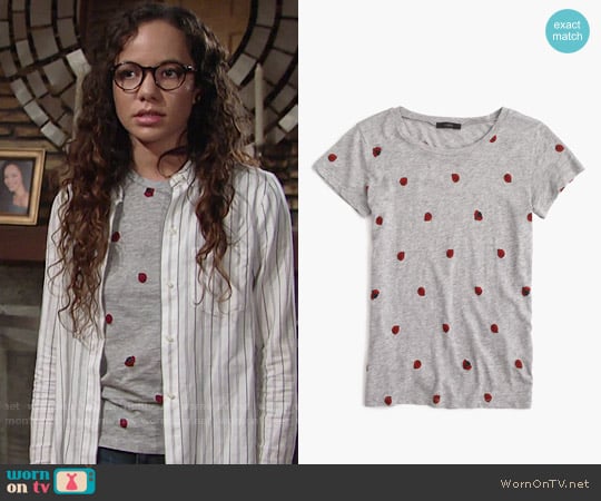 J. Crew Ladybug T-shirt worn by Mattie Ashby (Lexie Stevenson) on The Young and the Restless