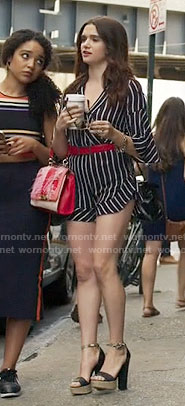 Jane’s striped romper on The Bold Type