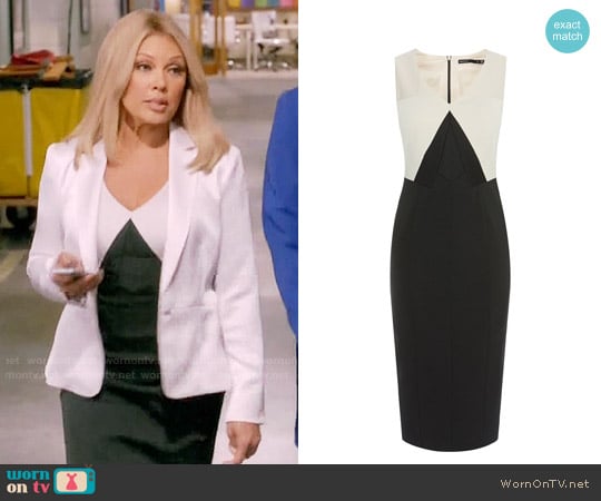 Karen Millen Colorblock Pencil Dress worn by Maxine Robinson (Vanessa Williams) on Daytime Divas