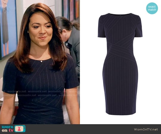 Karen Millen Pinstripe Dress worn by Nina Sandoval (Camille Guaty) on Daytime Divas