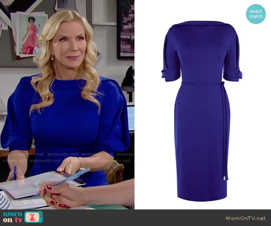 Karen Millen Tassle Waist Pencil Dress worn by Brooke Logan (Katherine Kelly Lang) on The Bold and the Beautiful