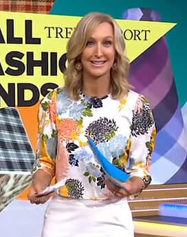 Lara’s white floral top on Good Morning America