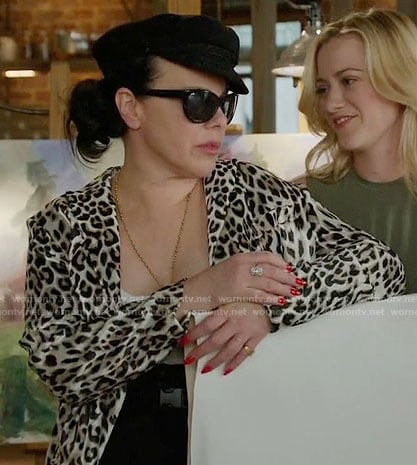 Maggie's leopard print coat on Younger