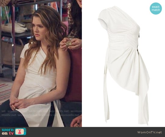 Matecevski Persuasive One Shoulder Top worn by Sutton (Meghann Fahy) on The Bold Type