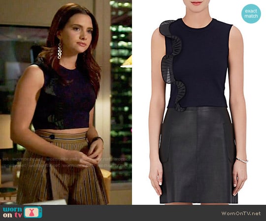 Opening Ceremony Ruffled Crop Top worn by Jane Sloan (Katie Stevens) on The Bold Type