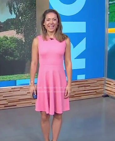 Ginger's pink sleeveless dress on Good Morning America