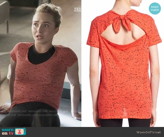 Proenza Schouler Cotton Tie-Back Printed Tee worn by Juliette Barnes (Hayden Panettiere) on Nashville