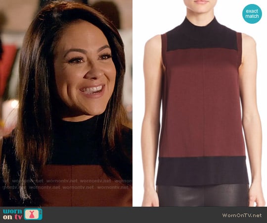 Rag & Bone Vivienne Top in Port worn by Nina Sandoval (Camille Guaty) on Daytime Divas