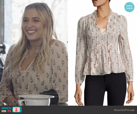 Rebecca Taylor Tulip Clip Top worn by Maddie Jaymes (Lennon Stella) on Nashville