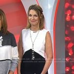 Savannah’s black and white colorblock dress on Today