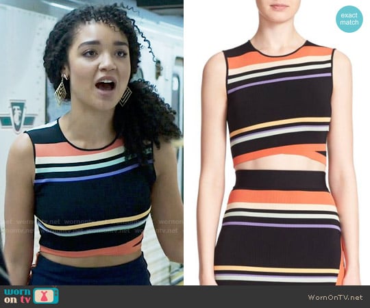 Ted Baker Jeenie Crop Top worn by Kat Edison (Aisha Dee) on The Bold Type