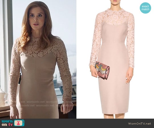 Valentino Lace Panelled Dress worn by Donna Paulsen (Sarah Rafferty) on Suits