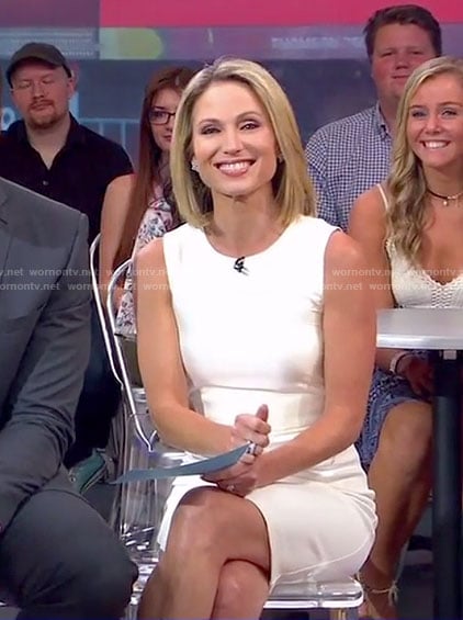 Amy’s white cutout back dress on Good Morning America