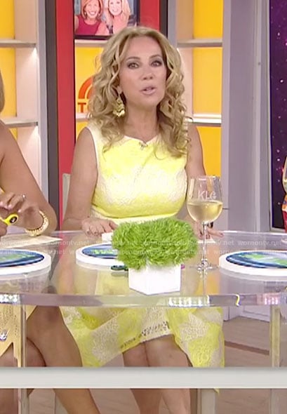 Kathie’s yellow lace dress on Today