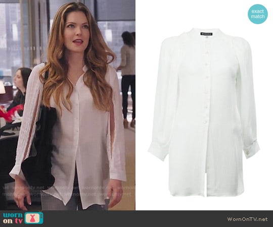 Ann Demeulemeester Slit Sleeve Shirt worn by Sutton (Meghann Fahy) on The Bold Type