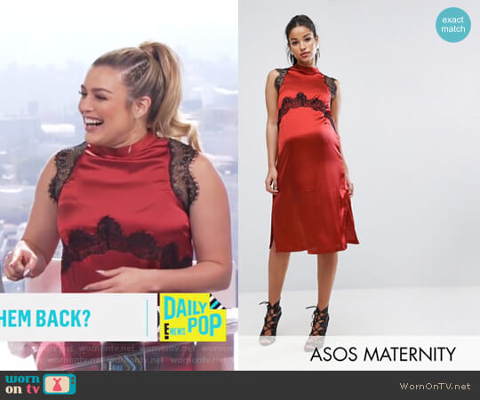 Maternity Lace Insert Dress by ASOS worn by Carissa Loethen Culiner  on E! News