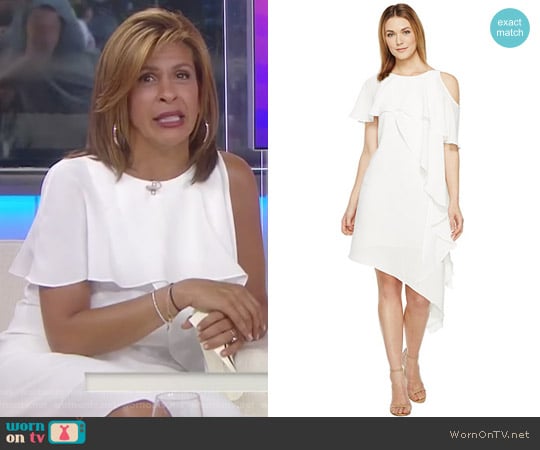 WornOnTV: Hoda’s white ruffle one-shoulder dress on Today | Hoda Kotb ...