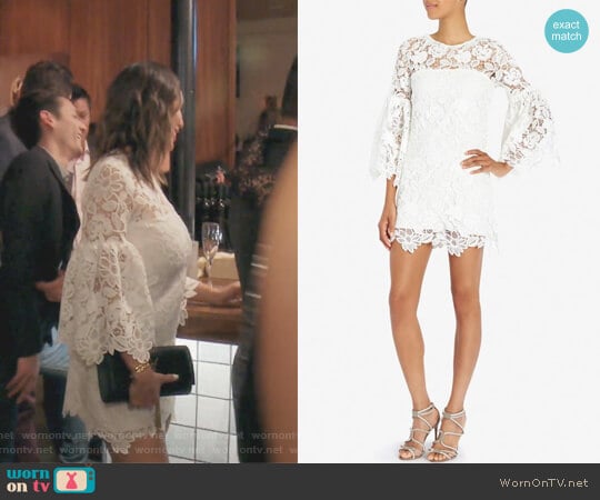 Bell Sleeve Lace Dress by Alexis worn by Kelly Dodd on The Real Housewives of Orange County