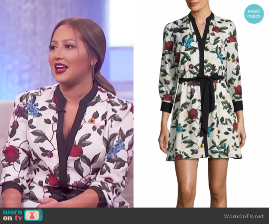 Brooklynn Floral Dress by Alice + Olivia worn by Adrienne Houghton on The Real